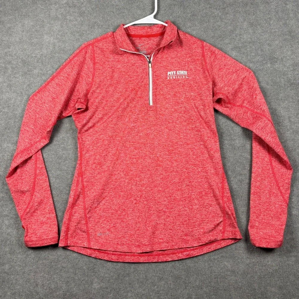 Nike Dri-FIT Pitt State Gorillas Quarter Zip Pullover M Red Heathered
